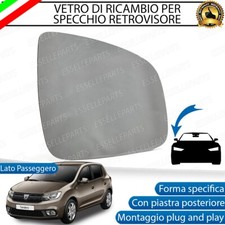 SPECCHIETTO DACIA SANDERO MK2 VETRO SPECCHIO RETROVISORE DESTRO LATO PASSEGGERO