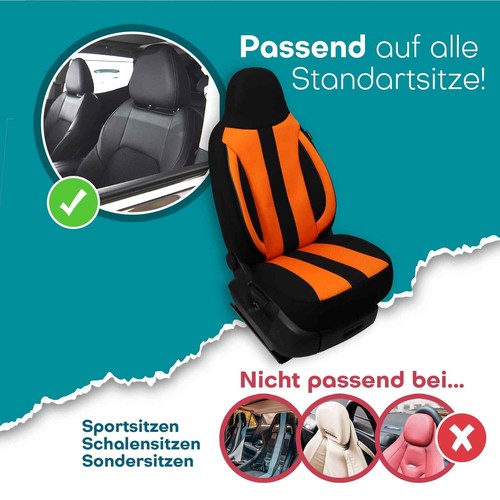 Fundas de asiento Pilot adecuadas para Mazda 3 4.ª generación Skyactiv (Negro-Naranja) ZENO503 - Imagen 8 de 12