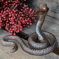 Kleine Kobra / Schlange aus Gusseisen  Rost  Tiere Garten  + NEU +