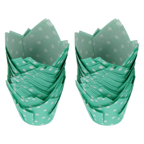 100 stücke Tulpe Cupcake Backbecher Muffin Backen Liner Inhaber Cupcake Wrappers - Bild 10 von 12