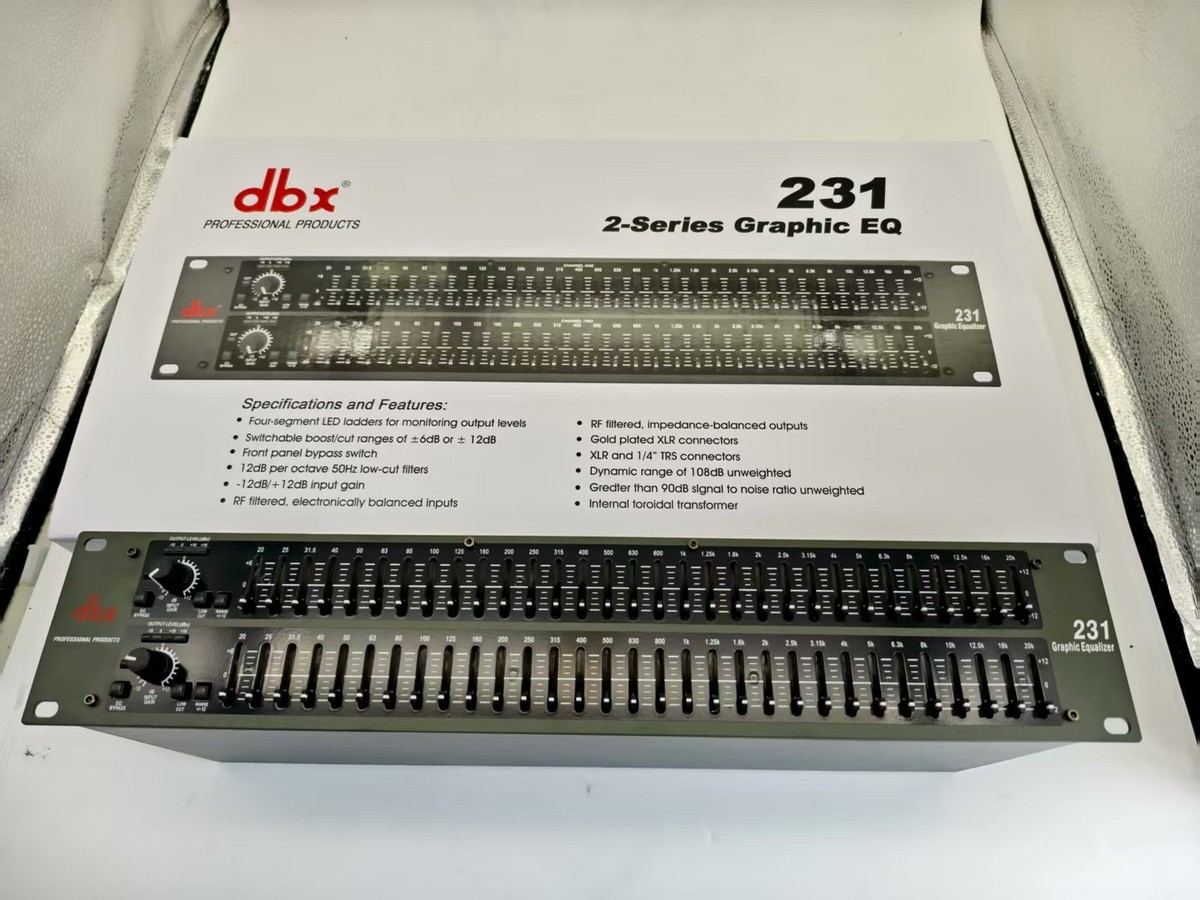 Dbx 231 Dual Channel 31-Band Stereo Graphic Equalizer Used with