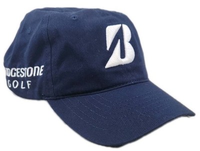 Bridgestone Golf B330 Embroidered Strapback Hat Cap NWOT Navy White OSFM