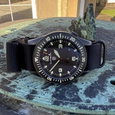 Elliot Brown Holton Professional on Black Military Swiss Quartz Watch PVD 43mm