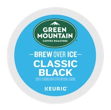 Green Mountain Coffee Roasters Brew Over Ice Classic Black, K-Cups, 72 Count