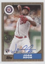 2022 Update 1987 Topps Baseball Gold 20/50 Joan Adon #87BA-JA Auto sy5