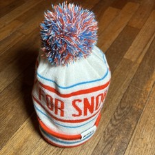 REI Co-op Beanie Pray For Snow Orange Blue White With Pom