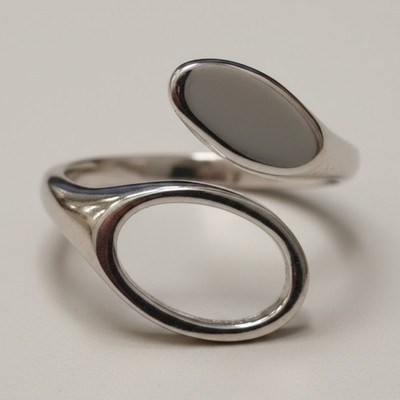 Eleganter offener Ring Sterlingsilber gestempelt 925 Handarbeit nickelfrei