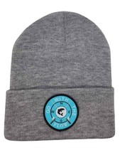 Knit Beanie Hat Compass Patch Outdoor Adventure Gear