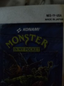 Monster In My Pocket Nintendo NES Cartridge Authentic Original RARE Konami