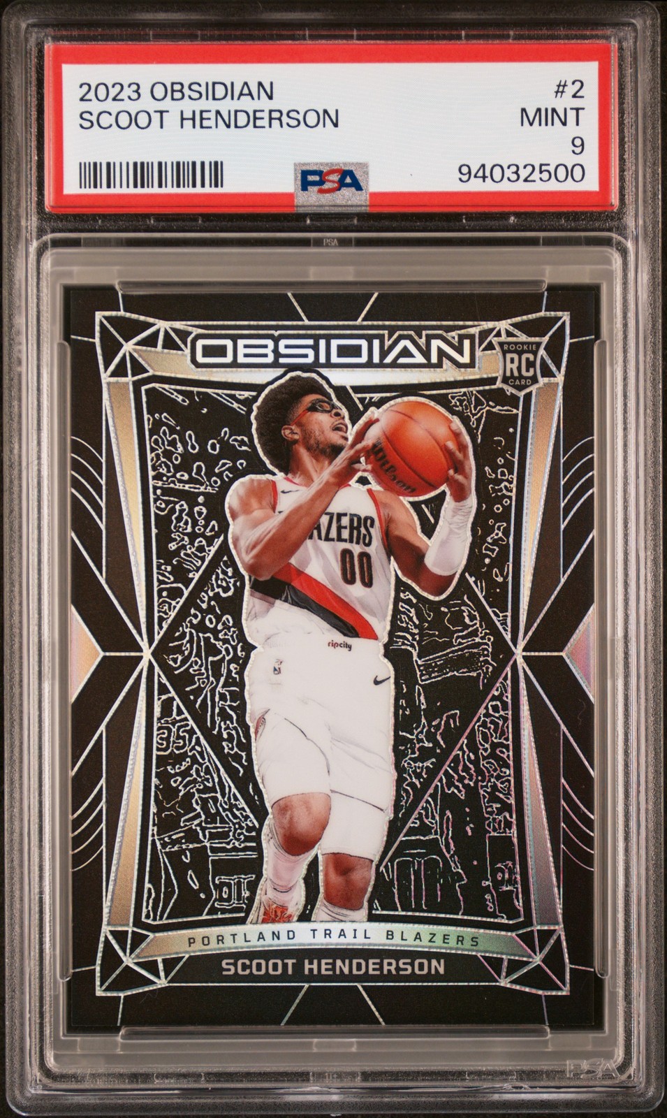 2023 PANINI OBSIDIAN #2 SCOOT HENDERSON PSA 9