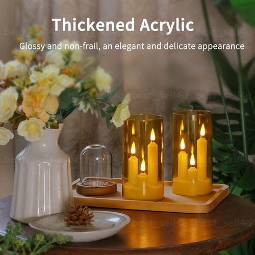 3 in 1 flammenlose flackernde LED Spitzkerzen mit Timer Fernbedienung batteriebetrieben - Bild 7 von 53