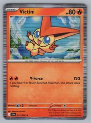Victini 012/086 Holo Rare Scarlet & Violet Black Bolt
