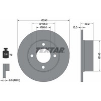 2X Textar 92026100 Bremsscheibe FüR Audi 100 C3 80 B4 B3 90 B3 80 B3 B2 90 B2