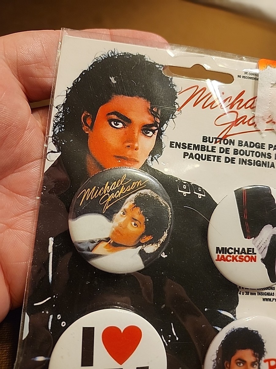 Vintage Michael Jackson Bad Button Badge Pack 4 Sealed New
