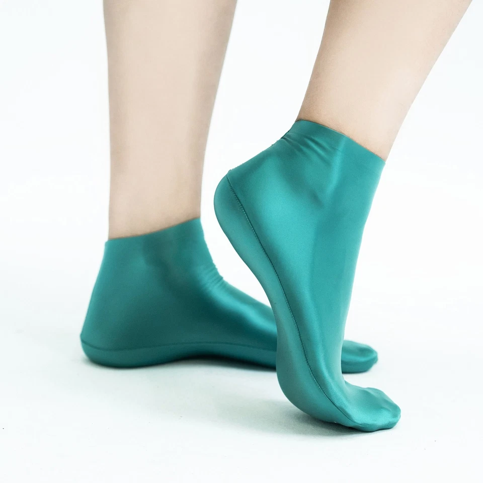 Женщин блестящий глянцевый лодыжки носки низкого покроя сексуальные носки тонкий мягкий спандекс эластичной мужчин - Изображение 3 из 4