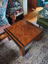 Antique Inlay Ebony And Rosewood Art Deco Coffee Table