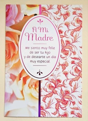 Feliz Dia De Las Madres / Greeting Card Large Format (+Envelope 8x5,5'')