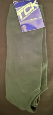 TCK Baseball Stirrup Socks Large Dark Green Nylon USA Made Athletic NEW