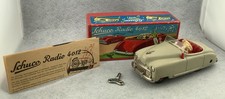 VINTAGE 1950S SCHUCO RADIO 4012 WIND UP TIN TOY CAR 6