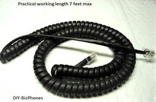 5-Pack Lot Flat Black 12Ft NEC Phone Handset Cord 124i 92750 92753 92763 DX2NA