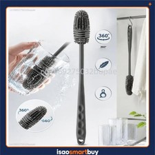 Silicone Bottle Brush Long Handle Cup Cleaning Brush No Dead Corner