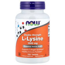 Now Foods L-Lysine 1 000 mg 100 Tablets GMP Quality Assured, Kosher, Vegan,
