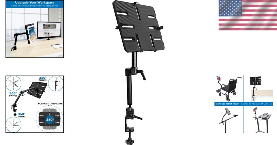Tablet Pole Mount for Various Setups | Swivel & Rotation - Image 2 of 4