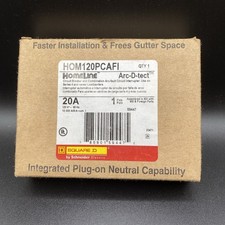 Square D Homeline 1 Pole 20A 120VAC Mini Circuit Breaker - HOM120PCAFI