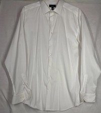 Alfani Men's Regular Fit Travel Solid Dress Shirt bright white 17-17 1/2 36-37