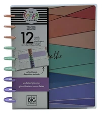 Happy Planner 12-Month Undated Classic Disc Bound Planner Just Breathe Wellness