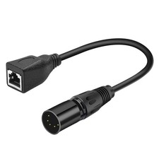12 Inch 30cm XLR 5Pin Male To RJ45 Male DMX Adapter Converter Cable Cord