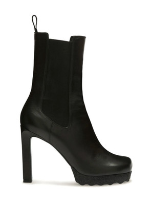 Off-White Womens Calf Sponge High Chelsea Boot Black 37 Brand New