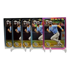 2024 Topps Chrome - Jonny Deluca Lot #163 Pink Refractor Prism Refractor + Base 
