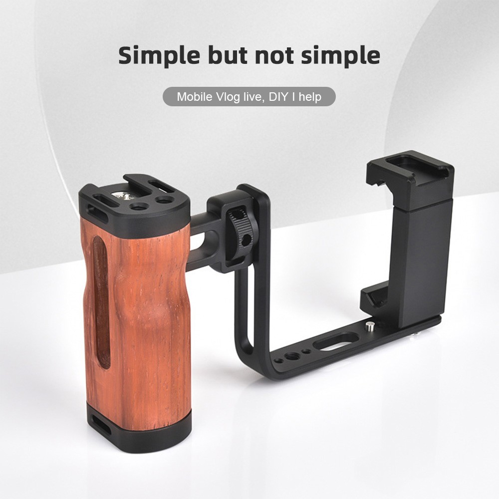 Universal Smartphone Video Grip Handle Handheld Vlog Bracket For Phone