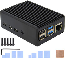 for Raspberry Pi 4 Aluminum Case, Heavy Duty Passive Cooling Metal Case/Housing