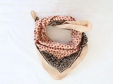 Hand Printed Made in India Soft Cotton Neckerchief Block Print Cotton Bandana