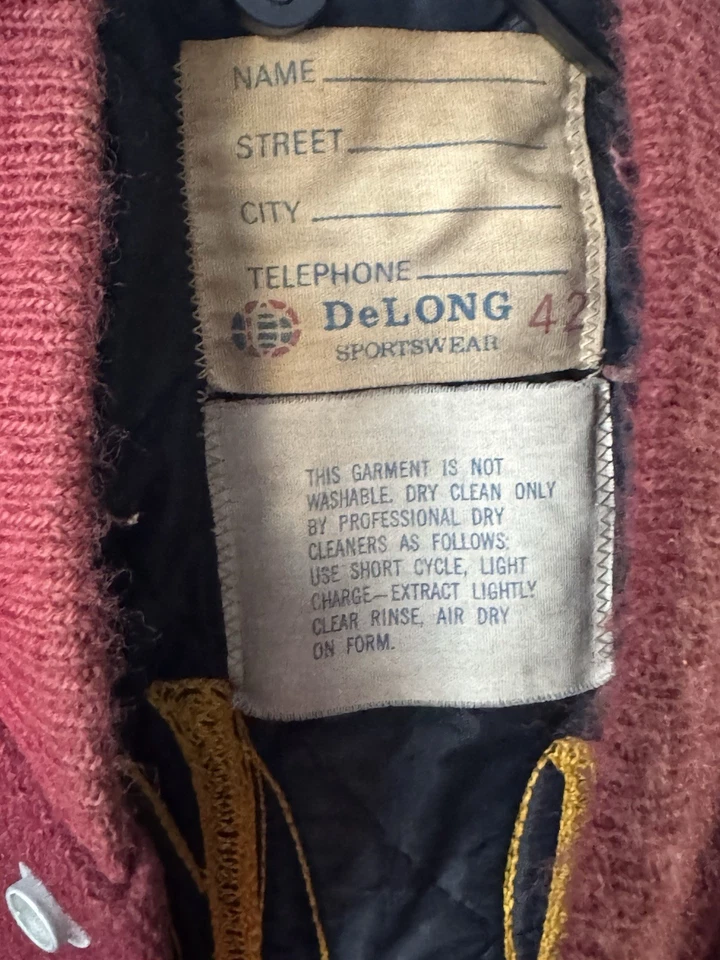🔥 Chaqueta Universitaria DeLong Años 50 De Colección - Fútbol Central Michigan - RARA Foto 3 de 4