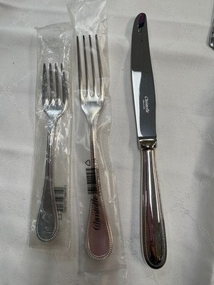 Christofle France Perles silverplate 3 Piece Set, Store Sample