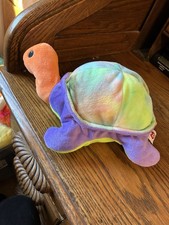 TY BEANIE CLASSIC CUTE SNAP THE LARGE COLORFUL TURTLE PLUSH TOY & FREE SHIPPING