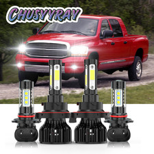 For 2006 2007 08 Dodge Ram 1500 2500 3500 4x 6500k Led Headlightfog Light Bulbs