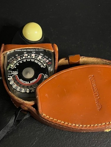 Misuratore luce esposizione direttore Norwood vintage modello B made in USA con custodia in pelle - Foto 6 di 10