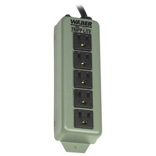 TRIPP LITE 602 Outlet Strip,5 Outlet,15A,7-3/8" L,Gry 2KGD6