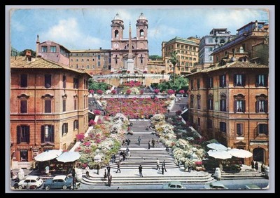 Ansichtskarte Roma Rom / Piazza di Spagna / Trinita dei Monti - Italien