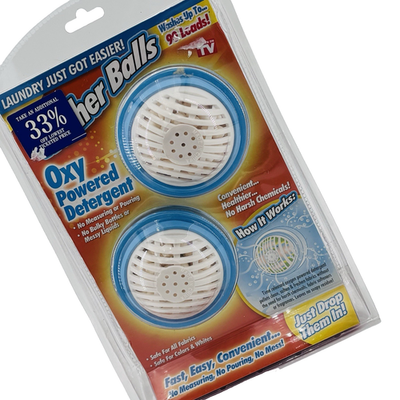#ad Ontel Oxy Powered Detergent Washer Balls 2 Pack New In Package As Seen On TV $14.99