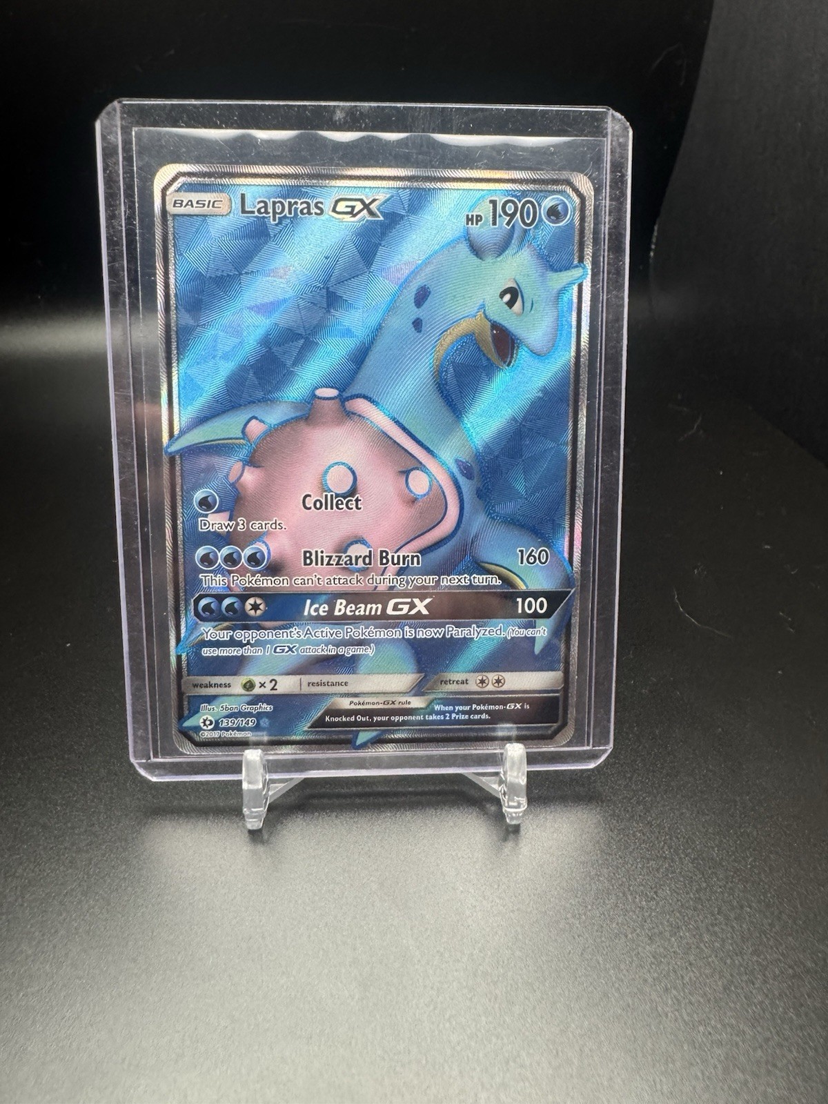 Pokemon Lapras GX #139/149 English Sun & Moon Ultra Rare Full Art