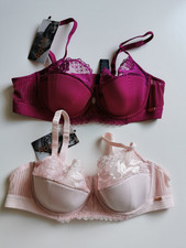 M&S Rosie Jasmine Wired Longline Balcony Bra, Dark Raspberry, Pink Shell