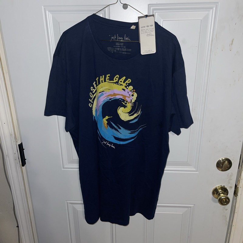 Just Keep Livin  Close The Gap  Graphic Print Tee - XXL  NWT