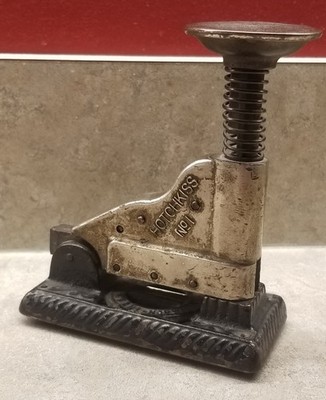 Early 1900 Vintage Hotchkiss No. 1 Office Antique Heavy Desk Stapler Made In USA