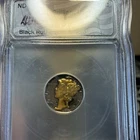 1944 ICG Brilliant Unc Mercury Dime Black Ruthenium & Gold Variety 10C