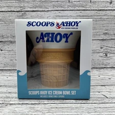 Stranger Things Scoops Ahoy Ice Cream Bowl Set 2 Bowls 2 Spoons